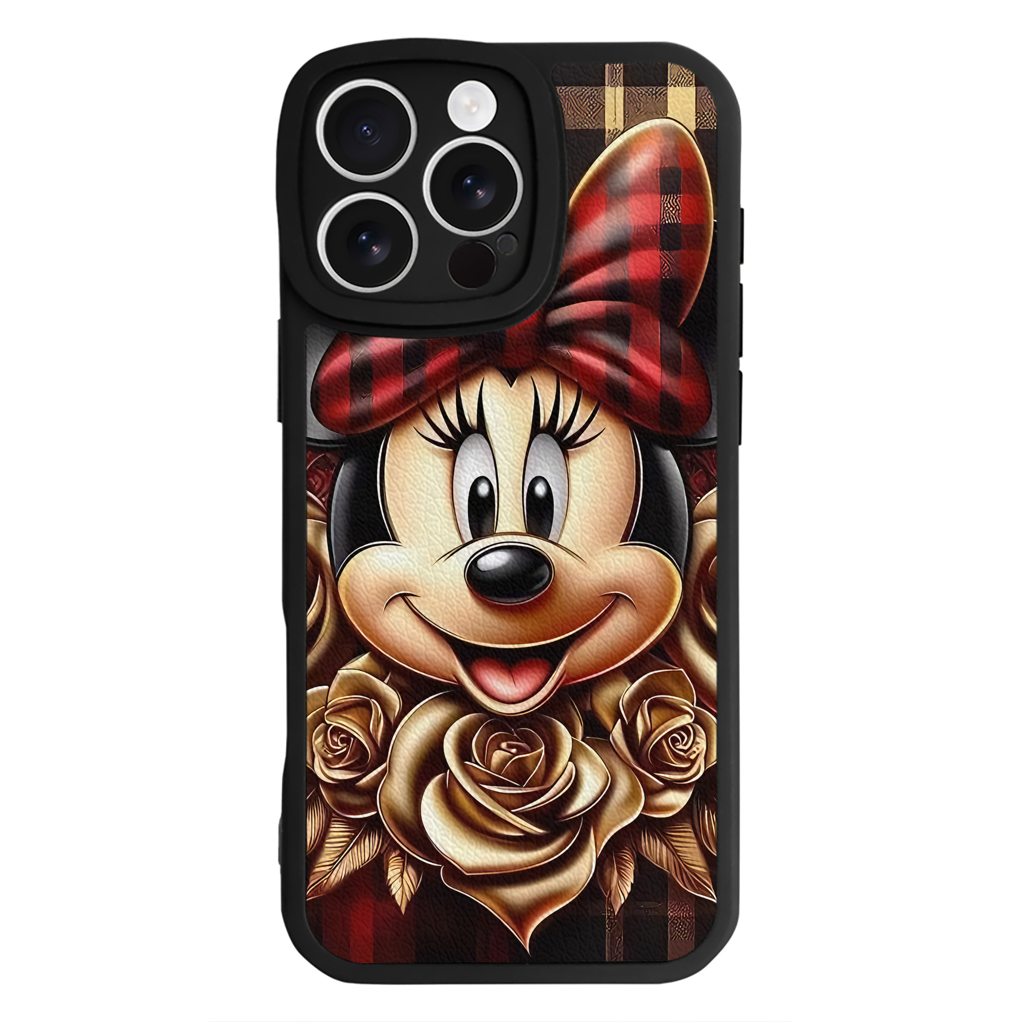 （画像用） ミッキーマウス Mickey Mouse 【iPhone 16シリーズ対応】シリコンスマホケース（レザー調） 材質：シリコン